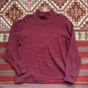 LL Bean mock v-neck long-sleeve